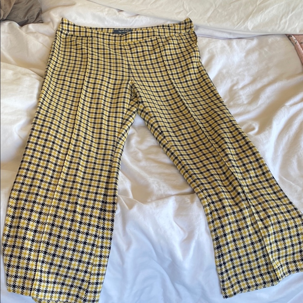 Modcloth Yellow and Black Houndstooth Pants